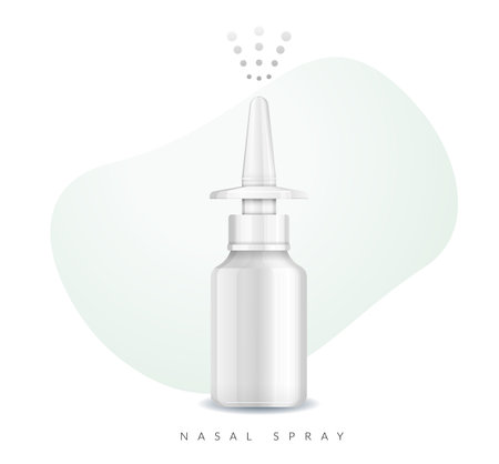 Nasal Spray Bottle Mockup - Stock Illustration  as EPS 10 Fileのイラスト素材