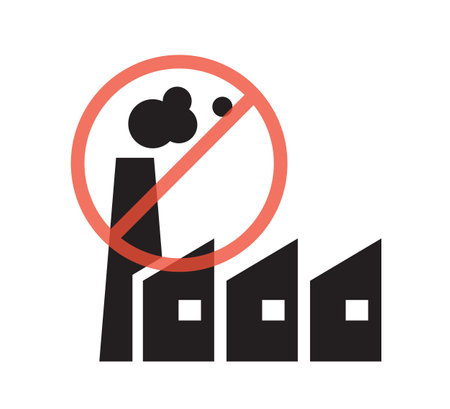Stop Industrial Pollution - Icon as EPS 10 fileのイラスト素材