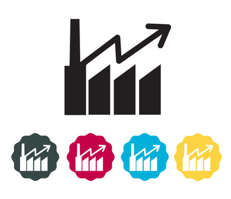 Industry Growth Icon as EPS 10 Fileのイラスト素材