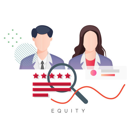 HR Workplace - Gender Equity  - Illustration as EPS 10 Fileのイラスト素材