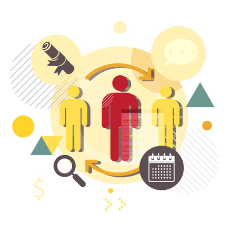 Human Resource Management Abstract - Illustration as EPS 10 Fileのイラスト素材