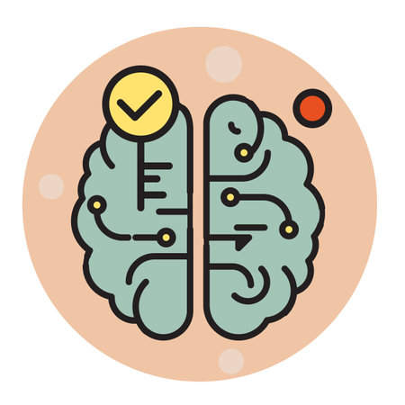 Key Access to the Human Brain Icon as EPS 10 File