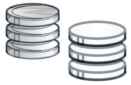 Stacked Disc as Database Icon as EPS 10 Fileのイラスト素材