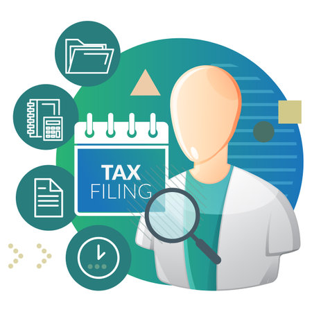 Government Tax Filing and Compliance - Illustration as EPS 10 Fileのイラスト素材