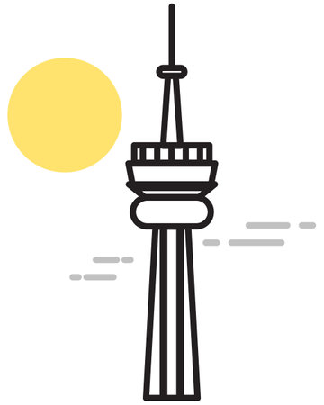 Toronto - Canada - City Icon Illustration as EPS 10 Fileのイラスト素材