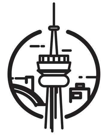 Toronto - Canada - City Icon Illustration as EPS 10 Fileのイラスト素材