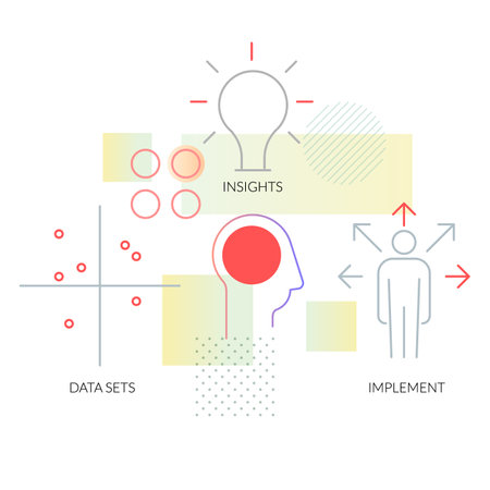 AI and Machine Learning Models for Business Implementation - Stock Illustration as EPS 10 Fileのイラスト素材