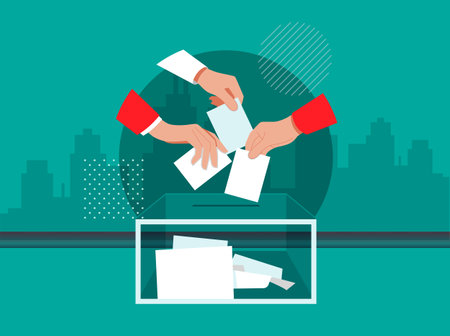 Power of Election - Ballot Paper Voting - Stock Illustration as EPS 10 Fileのイラスト素材