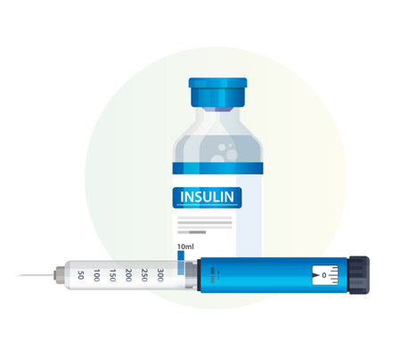 Insulin Pen with Vial - Stock Illustration as EPS 10 Fileのイラスト素材