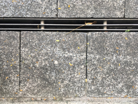 stone pavement with drainage - Stock Image as JPG Fileの写真素材