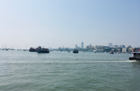 Boats in arabian sea near colaba - Stock Image as JPG Fileの写真素材