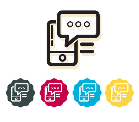 Chat on Mobile - Support Icon as EPS 10 Fileのイラスト素材
