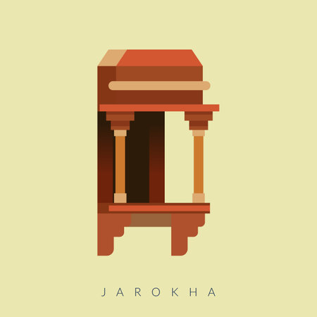 Jharokha Frame - Window Elements for Invitations - Stock Illustration as EPS 10 Fileのイラスト素材