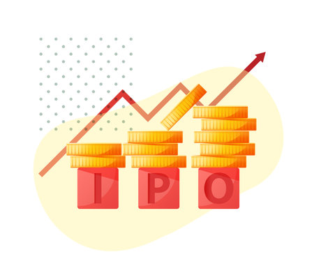 IPO Initial Public Offering - Stock Illustration as EPS 10 Fileのイラスト素材
