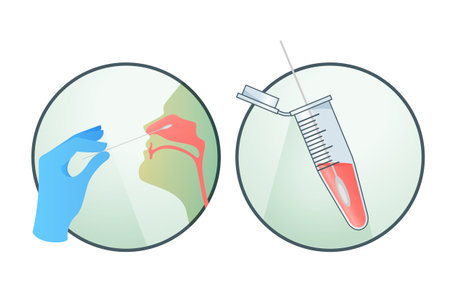 Nasal Swab - PCR Testing - Icon as eps 10 File.のイラスト素材