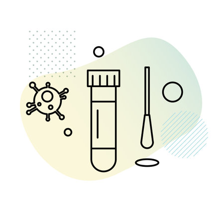 Nasal Swab Testing - Icon as eps 10 File.のイラスト素材