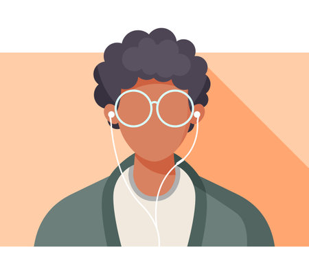 User Avatar - Young Man wearing glasses -  Stock Illustration as EPS 10 Fileのイラスト素材