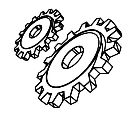 A Set of Gear Icon - Illustration as EPS 10 Fileのイラスト素材