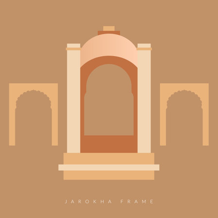 Jharokha Frame - Window Elements for Invitations - Stock Illustration as EPS 10 Fileのイラスト素材