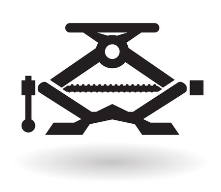 Steel Scissor Lift car jack - Stock Illustration as EPS 10 Fileのイラスト素材