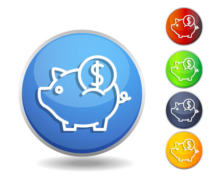 Finance Piggy Bank Icon - Saving - Illustration as EPS 10 Fileのイラスト素材