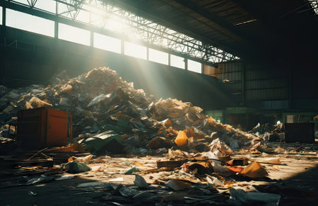 plastic container recycling plant, sustainability conceptの素材