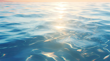 day of the water, reflections of a beautiful sunny day on the surface of this lakeの素材