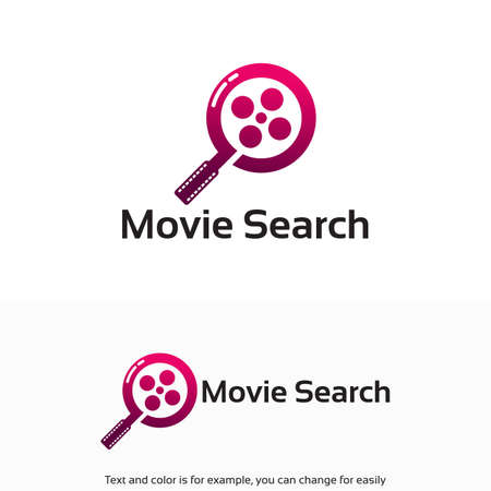 Modern film / Movie Search Logo designs symbolのイラスト素材