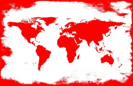 white-red grunge mapの写真素材