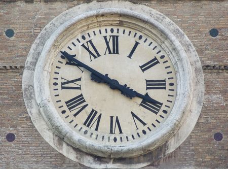 face of ancient clockの写真素材