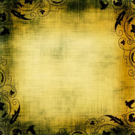 grunge floral frameの写真素材