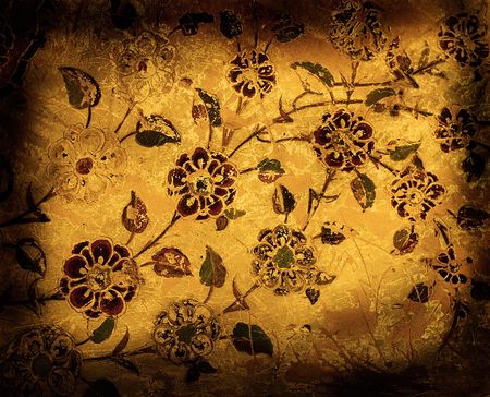 grunge floral backgroundの写真素材