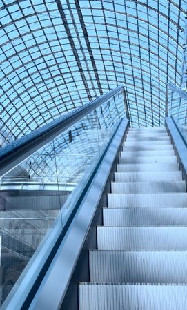 escalator in a shopping mallの写真素材