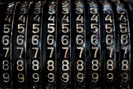 grunge numbersの写真素材