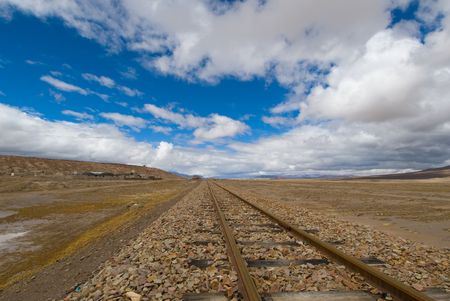 railroad tracks to nowhereの写真素材