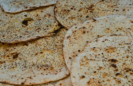 traditional iranian breadの写真素材