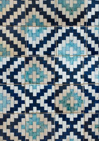 Tiled background, oriental ornaments from Uzbekistanの写真素材