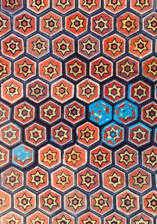 Highly detailed background with oriental ornamentsの写真素材