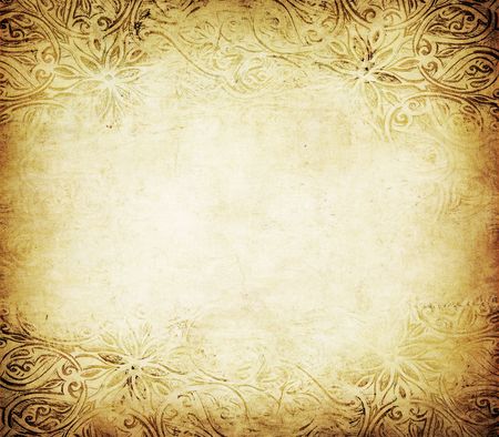 grunge floral background with space for text or imageの写真素材