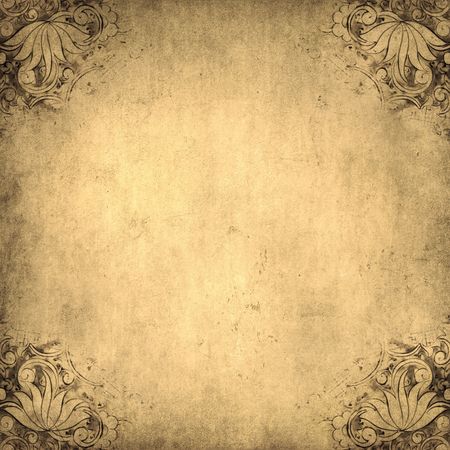 grunge floral background with space for text or imageの写真素材