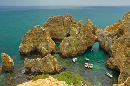 Coastline of Algarve, Portugalの写真素材