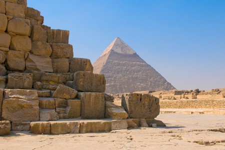 Pyramids of Giza, Cairoの写真素材