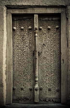 close-up image of ancient doorsの写真素材