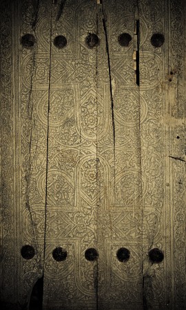 close-up image of ancient doorsの写真素材