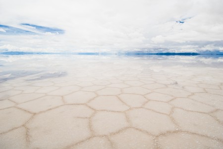 salar de uyuni, salt lake in boliviaの写真素材