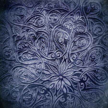 Highly detailed grunge background with oriental ornamentsの写真素材