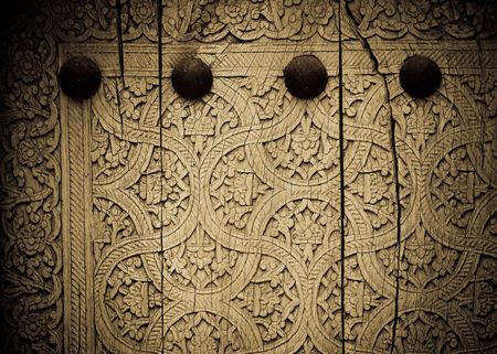 close-up image of ancient doorsの写真素材