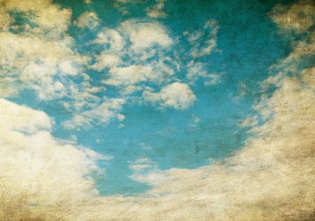 retro image of cloudy skyの写真素材