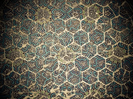 Dome of the mosque, oriental ornaments from Bukhara, Uzbekistan