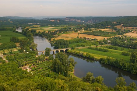 Valley of Dordogne river, Franceの写真素材